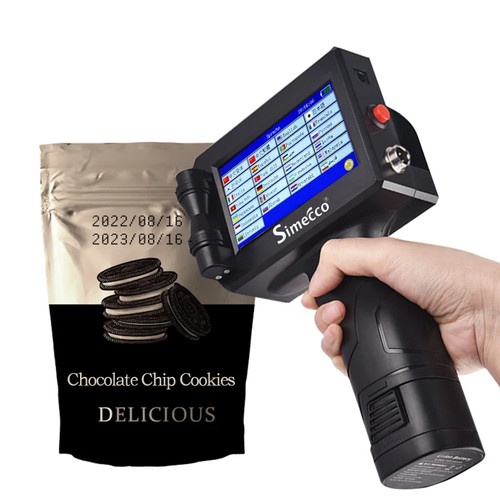 Handheld inkjet printer prints