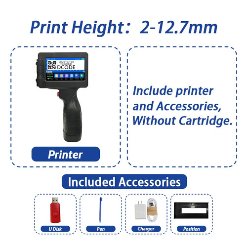 Handheld inkjet printer 7mm - handheld,