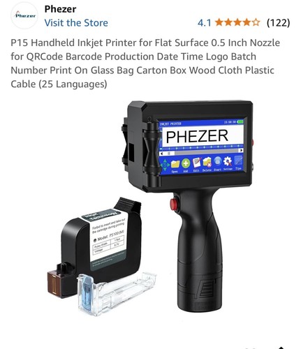 Phezer p15 handheld inkjet - phezer,
