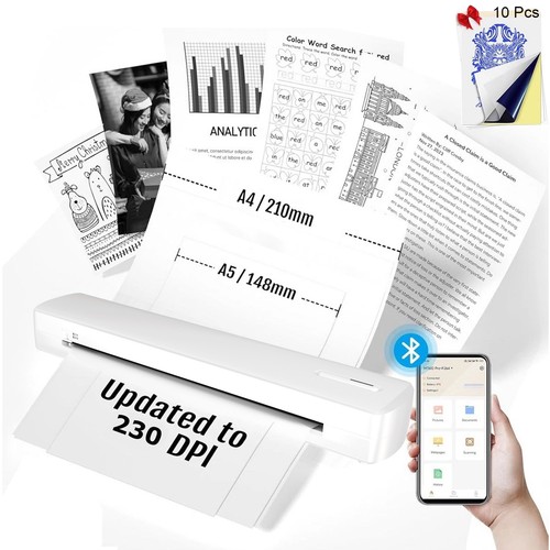 Wireless portable printer - printer, a4